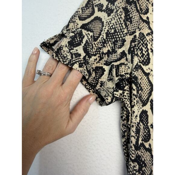 LuLaRoe Dress Women L Snake Print Midi Comfort Travel Business Party Workers - Picture 5 of 12